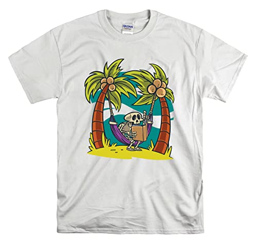T-shirt tête de mort blanc S idéal pour vos concerts et sorties urbaines