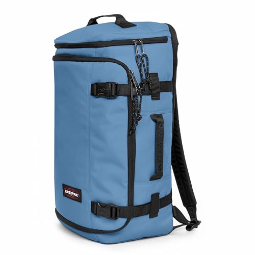 Image of EASTPAK Carry Pack - Convertible Duffel & Backpack, 30L Cabin-Size Travel Bag, Laptop Sleeve, Water Bottle Holder, Multiple Pockets, Aviator Blue