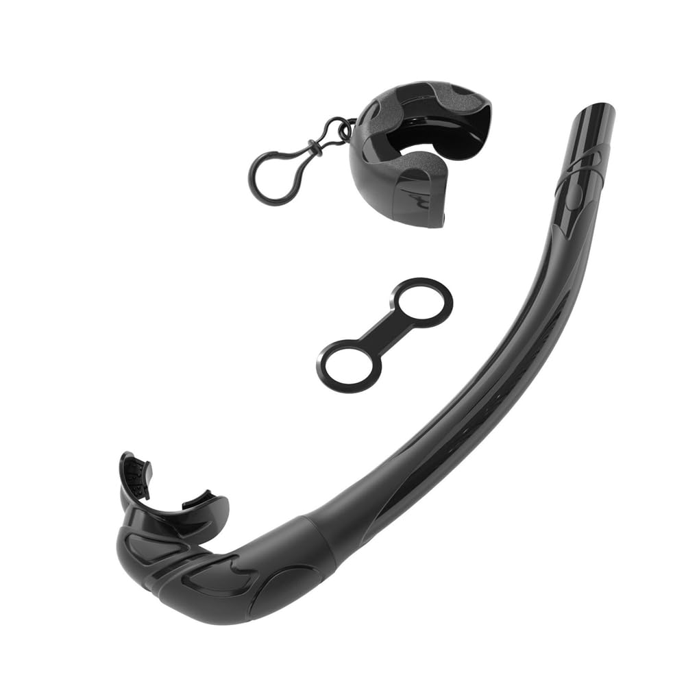 Tskcvy Soft Silicone Diving Snorkel, Portable and Foldable Design, Easy to Breathe, Suitable for Free Diving and Swimming,B