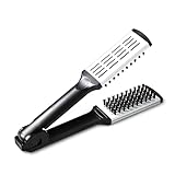 iMii ツインブラシ ストレートブラシ くせ毛 縮毛矯正 癖毛 美容師 ブロー レディース 新 (黒白)