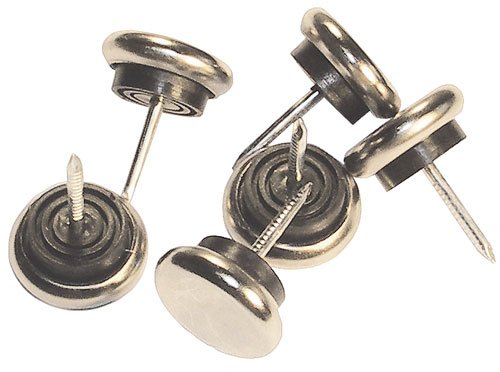 Galaxy Supply Inc. Metal Rubber Chair Glides Floor Protector 1" Diameter, Nail in 3/4" (50, Metal)