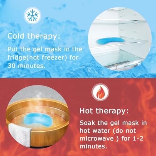 Image of Cooling Gel Eye Mask | Dark Circles, Dry Eyes & Eye Strain Relief | Cold Therapy Sleep Mask | For Men, Women & Family | Universal Fit | Reusable Gel Pad