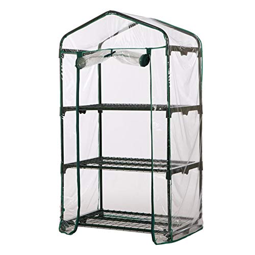 Cubierta para Invernadero, Repuesto para Invernadero 3 Niveles, PVC, Cubierta Transparente Repuesto para Walk In Greenhouse Garden House Plants Flowers Green Plant(sin Soporte Hierro)