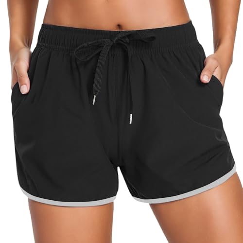 Pantalones Cortos de Natación Pantalones Cortos de Nadar Mujer Deportes Acuáticos Shorts de Protección UV para Playa Verano Tiempo Libre Gimnasio Yoga Short Baño Mujer