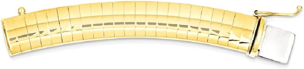 IceCarats 14K Solid Yellow Gold 4mm Cubetto Omega Snake Chain Herringbone Necklace - Image 5