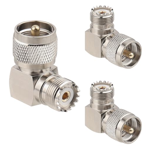 Adaptador UHF Macho a Hembra Ángulo Recto 3 unidades miniatura 1