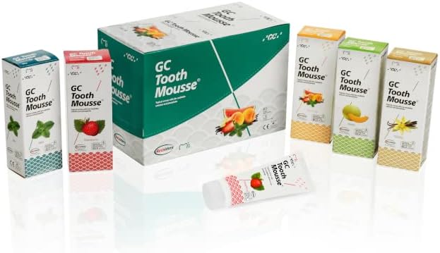GC Tooth Mousse Topical Tooth Crème Fortalece la Superficie del Diente 10pc Caja Mezcla Sabor