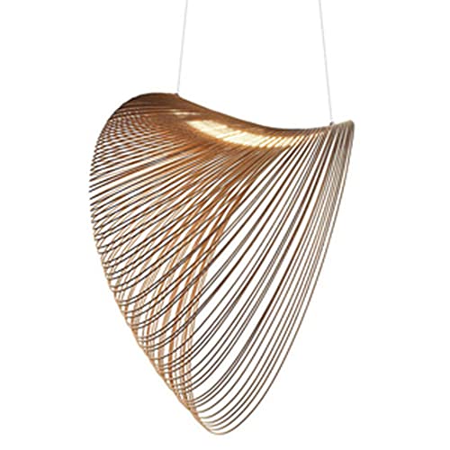 Lámpara nido de pájaro de madera nórdica decorativa para techo de salón y estudio