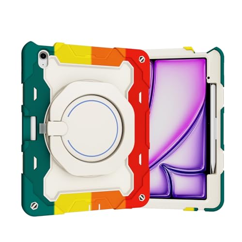 Coque iPad Air 13 M3 M2 rotative 360 antichoc avec bandoulière