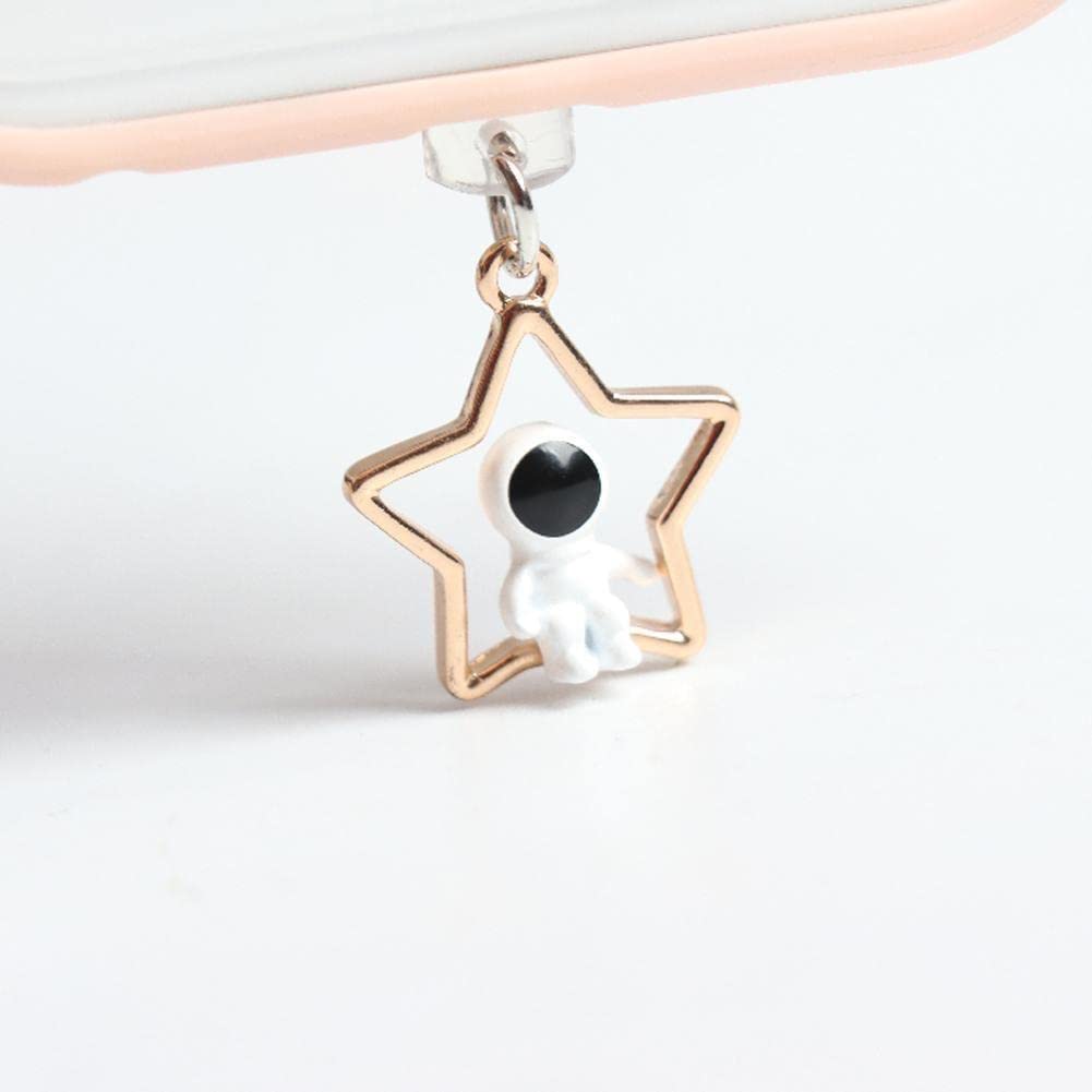 Amazon.co.jp: 宇宙飛行士ダストプラグチャームかわいい充電ポート