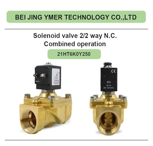 Électrovanne corps en laiton NF 2/2 voies à double alimentation 24V et 12V