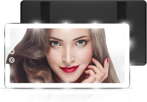 車用サンバイザーミラー LEDライト付き 無段階調光