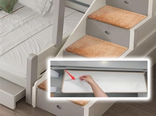Almohadillas para escalera de cama de 44 cm gris claro, pack de 3 alfombras autoadhesivas directas 5