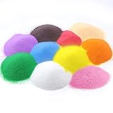 WYOMER Colored Sand Art Kit – Decorative Style, Kinetic Bulk & Play Type for Sandbox, Ideal for Kids' Arts & Crafts, DIY Drawing, Wedding Displays, Scenic Creations, 1.9Lb 10 Vibrant Colors