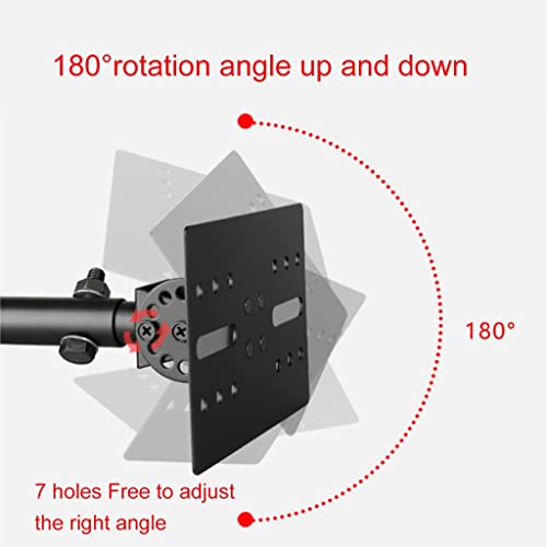 Fifor Speaker Wall Ceiling Mount Stand - Black Speaker Mounting Bracket W/Adjustable Swivel Tilt, Retractable Telescopic Arm - Home Surround Sound System Speakers (Color : Black, Size : 60-260Cm) #TOP4