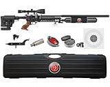 Hatsan Factor Sniper Long .25 Caliber PCP Side-Lever Air Rifle with Wearable4U Pellets and Targets and Scope Bundle