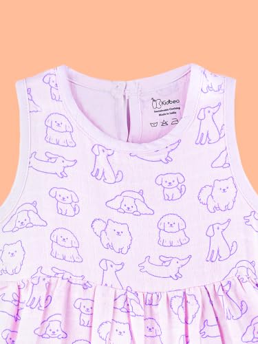 Image of Kidbea Bamboo Cotton Baby Girl Dress, Sleeveless Casual Wear Girls Frock