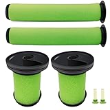 6 Pack Replacement Filters for Gtech Air Ram MK2 K9 & Multi MK2/MK9, Compatible with Gtech Spare Parts, Washable Reusable Foam Filters with 2 Freshener Cartridges