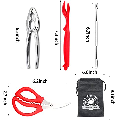 9Pcs Seafood Tools Set Crab Lobster Crackers Stainless Steel Forks Opener Shellfish Lobster Crab Leg Sheller Nut Crackers #TOP1