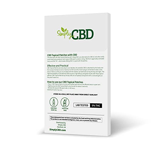 Simply CBD Patchs - 30 patchs topiques CBD - 15 mg par patch - Blanc – Image 4