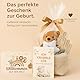 Windeltorte Mädchen & Junge mit Kuscheltier - Boho Windeltasche [Handmade] – Baby Geschenk zur Geburt mit Babylöffel, Premium Windeln & Bio-Tee – Windeltorte Neutral & für Babyparty
