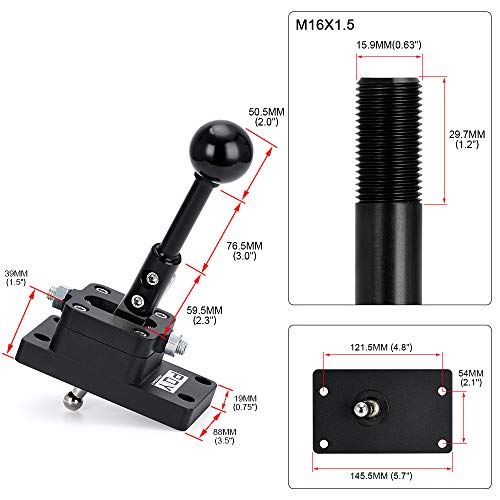 T56 6-Speed Short Throw Shifter w/Base Shift Knob Billet Compatible with Camaro/Firebird F-Body LS1 93-02 Black - Image 6