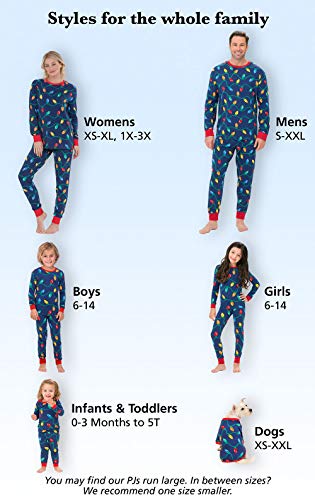 Pajamagram Matching Christmas Pjs For Family, Christmas Lights, Womens M / 8-10 Blue #TOP3