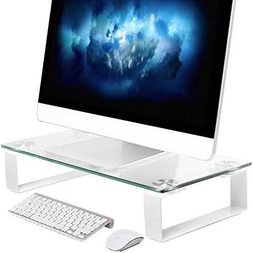 Computer Monitor Riser Multi Media Desktop Stand (16.2 X 8.3 X 3.2 inch)