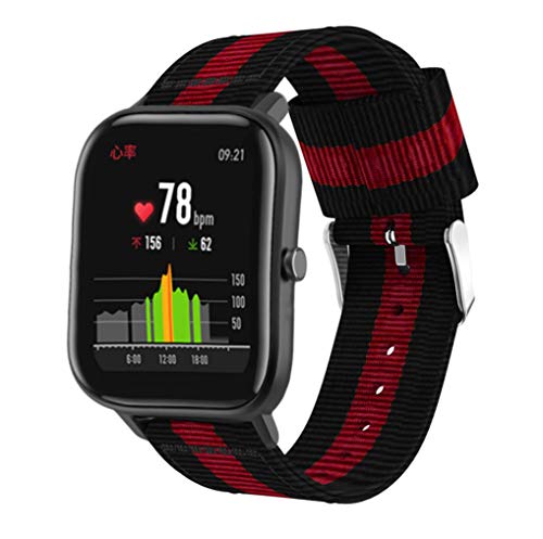 Comtax for Huami Amazfit Bip/GTR 42mm/ GTS �o���h 20mm �����\ ���� �҂݃i�C���� �X�|�[�c�E�H�b�`�X�g���b�vSamsung Galaxy Active 2/ Gear Sport �Ή� (D)