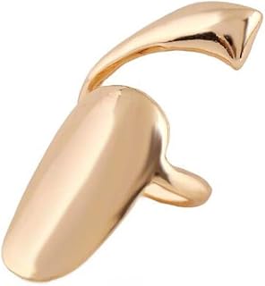 6Pcs Gold Fingernails Rings Nail Art Retro Finger Tip Opening Rings Decoration for Gift