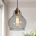 KSANA Gold Pendant Light Kitchen Island, Modern Smoked Grey Pendant Light Fixtures Adjustable Hanging Lights for Kitchen, Bedroom Dining Room