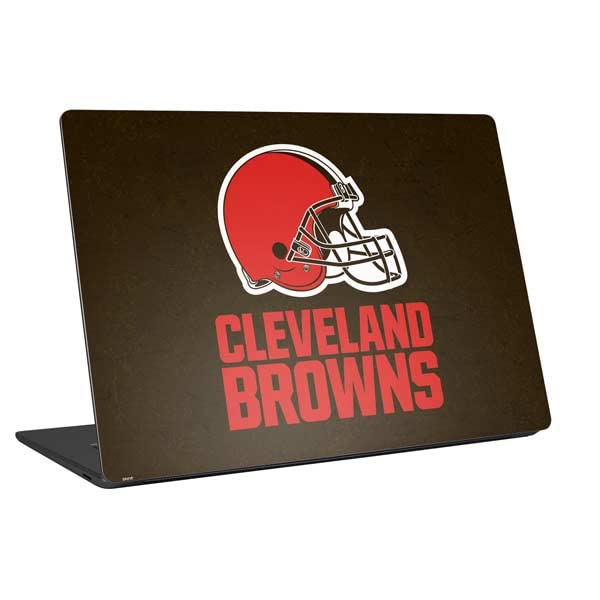 Skinit Laptop Decal Skin Compatible with Universal Laptop 14in (11.4 x 8.2in) - Officially Licensed NFL Cleveland Browns Distressed Design