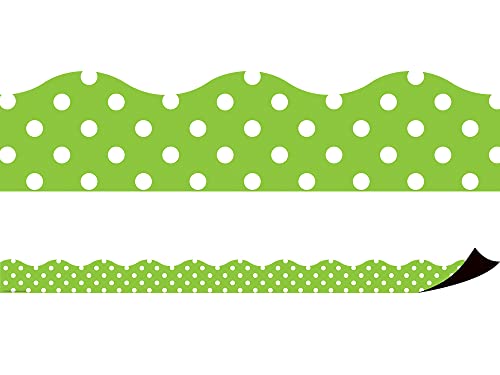 Teacher Created Resources Magnetic Borders, Lime Polka Dots (24 x 1.5)