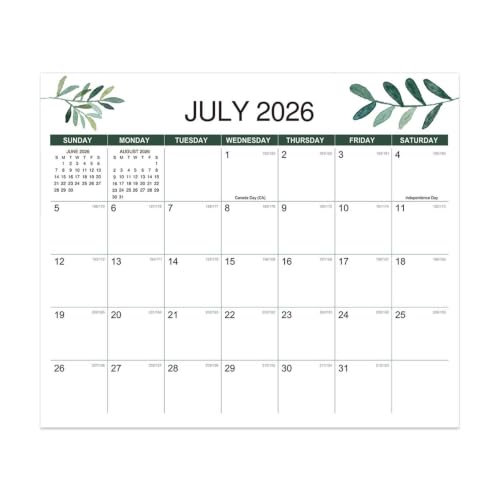 Calendario magnético para nevera de 18 meses, planificador mensual en español para organización