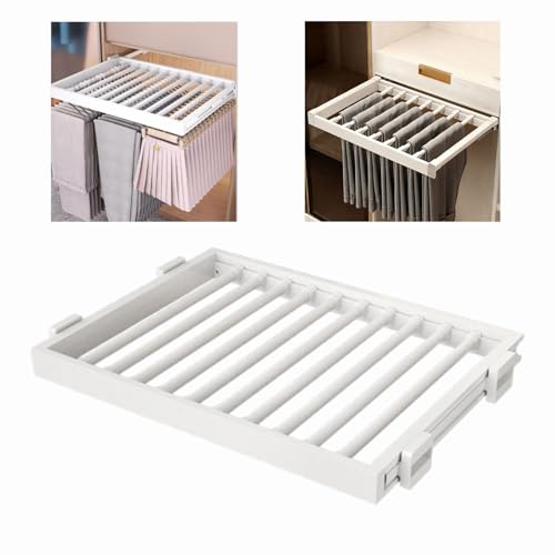 Étendoir coulissant pour pantalons et penderie ajustable