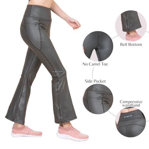 Image of 3rd Planet Women's High Waist Activewear Leggings | 4-Way Stretch, Sweat-Wicking, Non-See-Through Gym & Yoga Tights with Side Pockets | Comfortable Slim Fit Pants for Workout, Running & Fitness