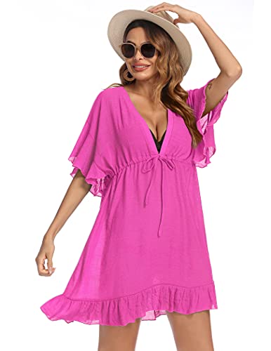 AI'MAGE Badeanzug Cover Ups für Frauen Badeanzug Coverups T-Shirt Kleid Strand Sommer Cover
