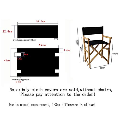 Upgrade Director Chair Replacement Seat And Backrest Canvas Folding Straight Foot Bamboo Chair Director Cloth Cover Removable And Replaceable Chair Cover (Color : D1) #TOP2