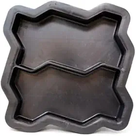 Forma Sextavada para Piso de Concreto 24x10x08 cm | 2 Cavidades, Calçada e Jardim
