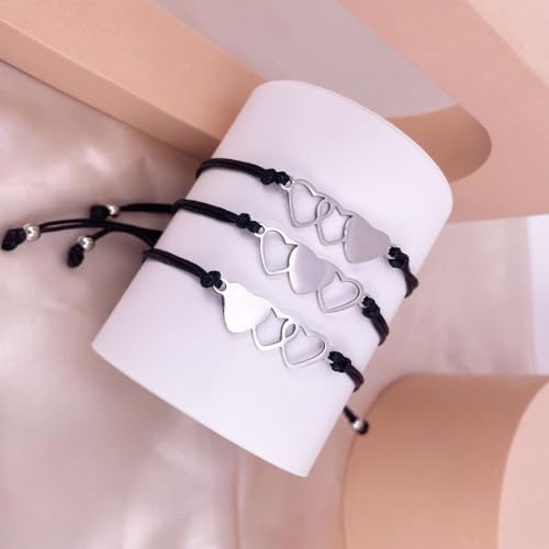 Pulseras de amistad y deseo (3 piezas)