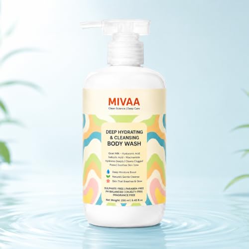 Image of Body Wash for Body Acne, Rough & Bumpy Skin, Non-Drying Fragrance-Free Shower Gel with 1% Salicylic Acid, 2.5% Niacinamide, Goat Milk & Hyaluronic Acid, 250ml