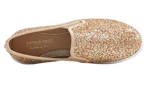 Image of FEVERSOLE Women's Fashion Slip-On Sneaker Casual Flat Loafers
