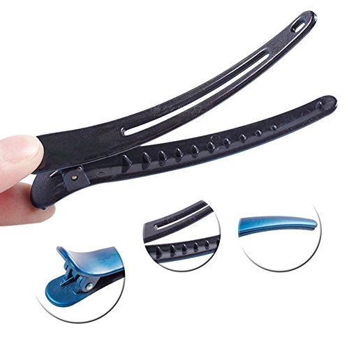 12PCS Pinzas de Pelo Profesional para Salón de Peluquería, Clips para Cabello Multicolor de Plástico y Metal, Pinzas Cocodrilo (4.9CM) miniatura 2