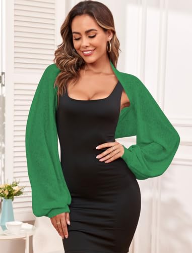 Image of ZAFUL Women's Sheer Shrug Y2K Long Sleeve Cardigans 2026 Irregular Tie Front Bolera