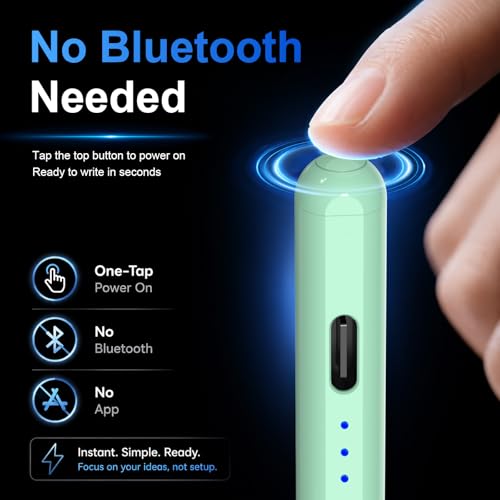 Image of HATOKU Stylus Pen for Apple iPad 2018-2026 for Note-Taking Drawing Green