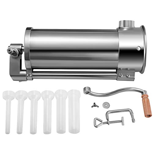 GIANTEX Wurstfüller 1,5L/3L/3,6L/6L, Manuelle Wurstmaschine Wurstfüllmaschine, Wurstspritze aus Edelstahl, Wurstpresse… – Bild 3