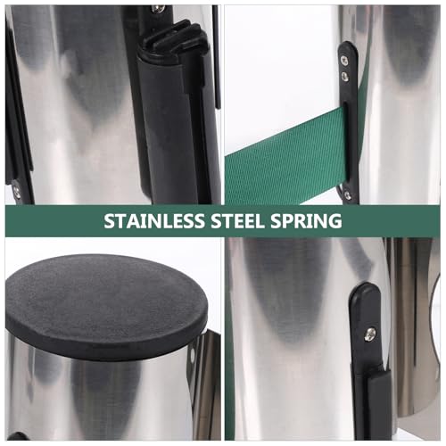 Barrière rétractable de 5 mètres murale plastique verte