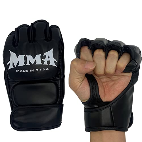 Foto von HOUSON Boxhandschuhe, MMA Handschuhe Kampfsport Handschuhe Punchinghandschuhe Trainingshandschuhe für Erwachsene Schwarz