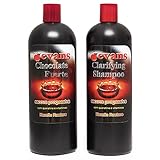 evans COMBO PACK Brazilian Keratin Hair Smoothing Treatment Blowout Straightening System – Strong 32 fl oz + Clarifying Shampoo 32 fl oz