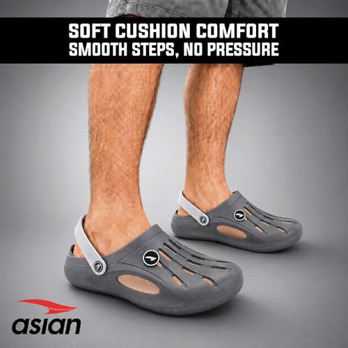 Image of ASIAN AGC-25 Men's Lightweight EVA Clogs | Soft Comfort & Breathable Vent Upper | Anti-Slip Grip Sole & Casual Slip-On